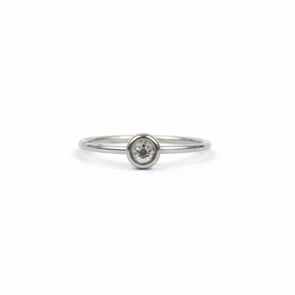 Geboortesteen ring zilver
