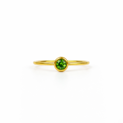 Geboortesteen ring goud