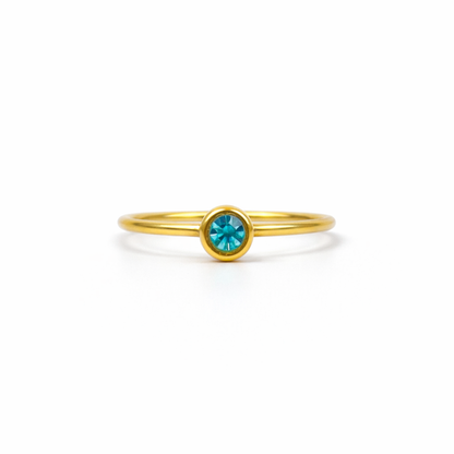 Geboortesteen ring goud