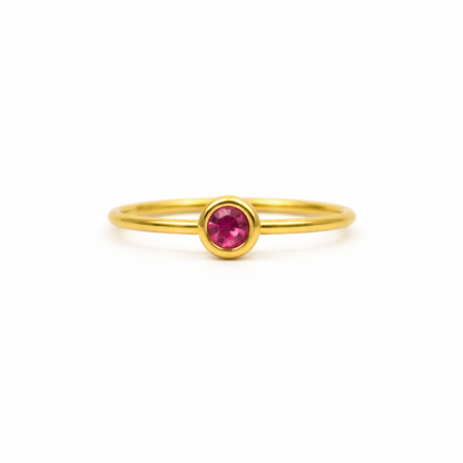 Geboortesteen ring goud