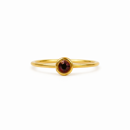 Geboortesteen ring goud