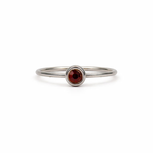 Geboortesteen ring juni zilver