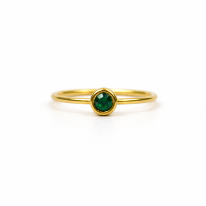 Geboortesteen ring goud