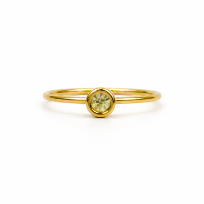 Geboortesteen ring goud