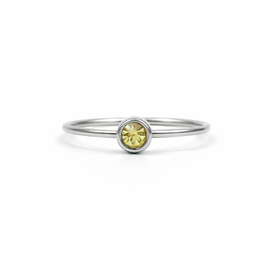 Geboortesteen ring november zilver