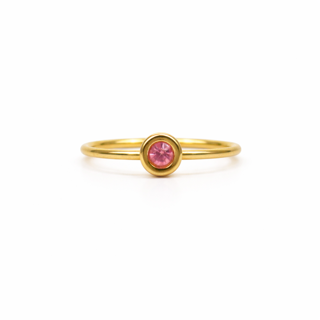 Geboortesteen ring oktober goud