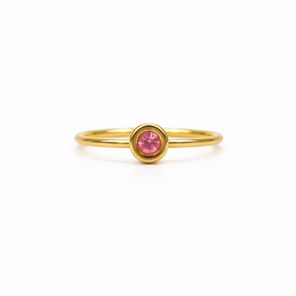 Geboortesteen ring goud