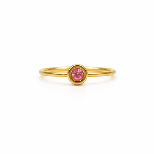 Birthstone ring October gold
