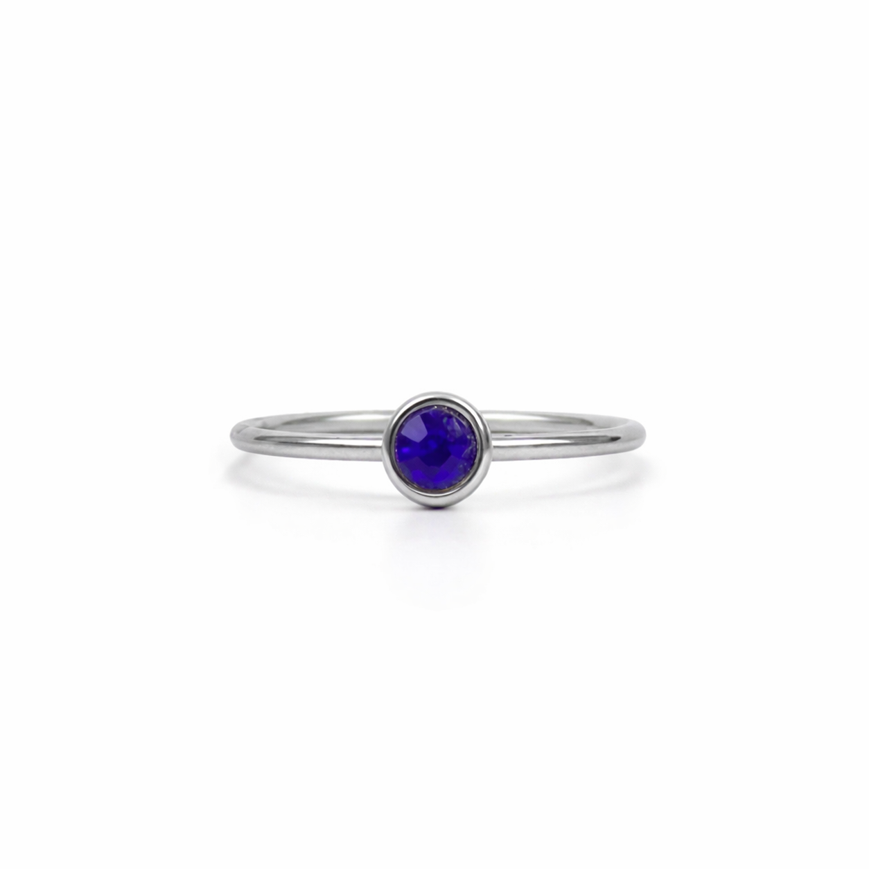 Geboortesteen ring zilver