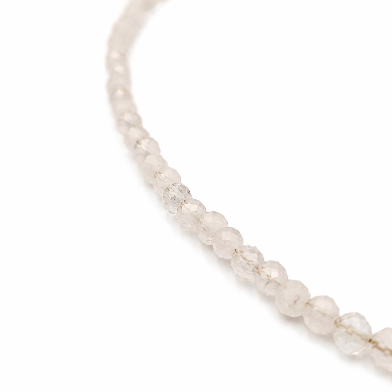 Rose quartz gold necklace