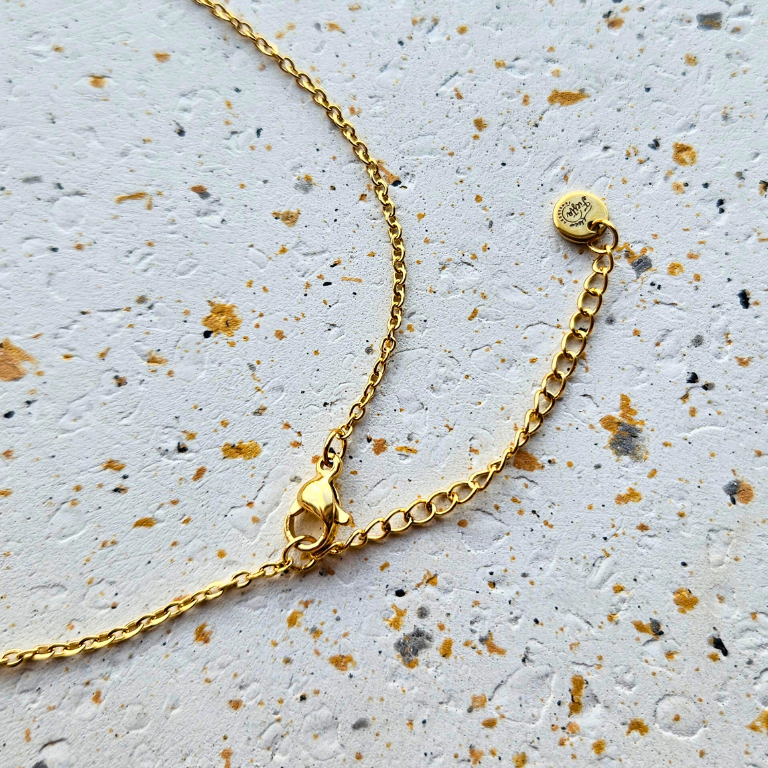 Ketting van goldplated stainless steel met karabijnsluiting