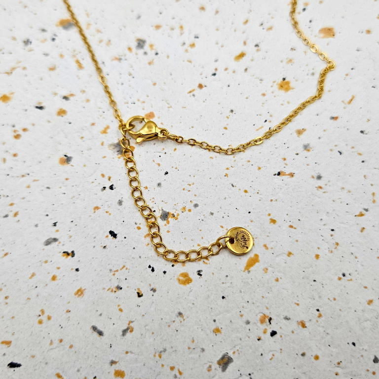 Ketting van goldplated stainless steel met karabijnsluiting