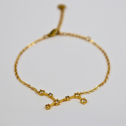 Sterrenbeeld armband maagd goud
