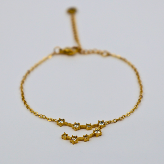 Sterrenbeeld armband steenbok goud