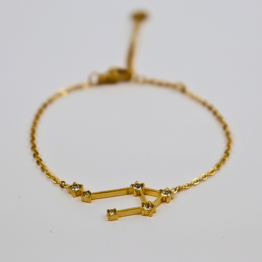 Sterrenbeeld armband weegschaal goud