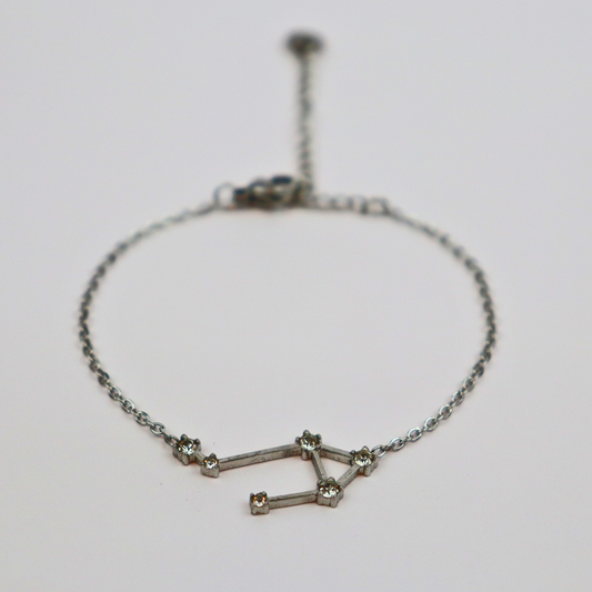 Sterrenbeeld armband weegschaal zilver