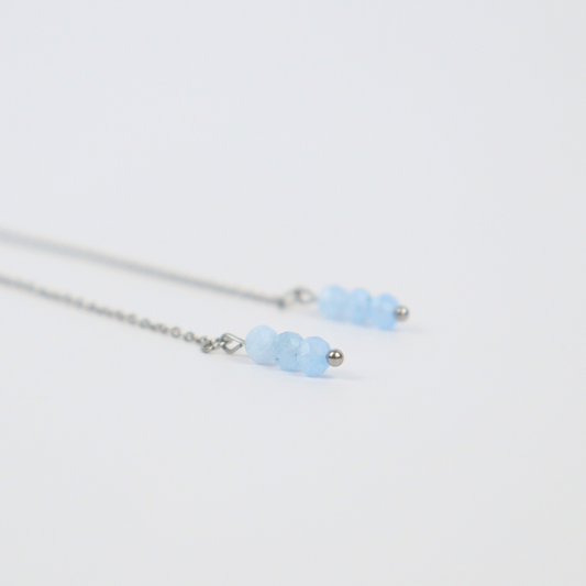 Ohrhänger Aquamarin Silber