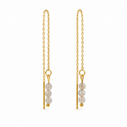 Threader earrings labradorite gold
