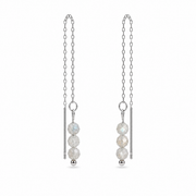 Threader earrings labradorite silver