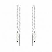 Threader earrings moonstone silver